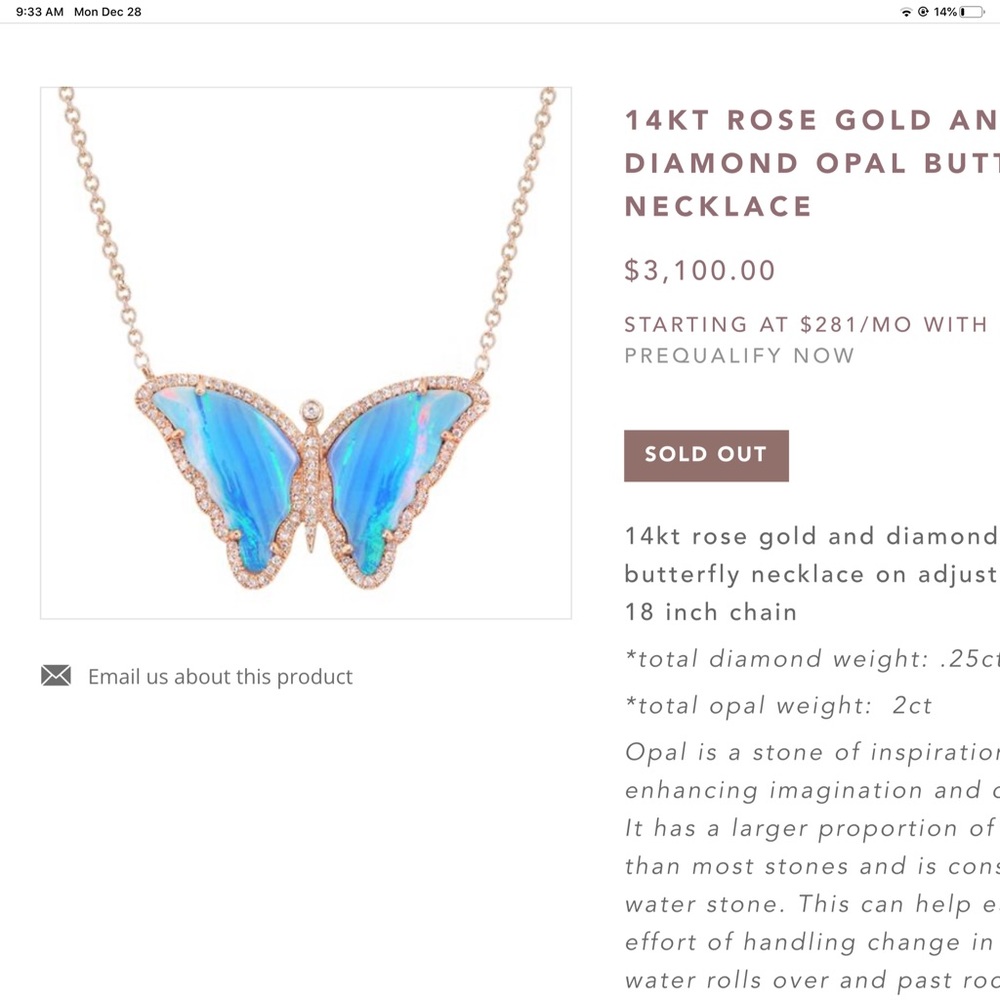 In search of: Luna skye opal blue neckless